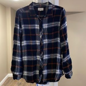 Melloday navy/red flannel button down